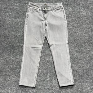 J McLaughlin Jeans Womens 6 Gray Light Wash Mid Rise Skinny Stretch Denim Pants